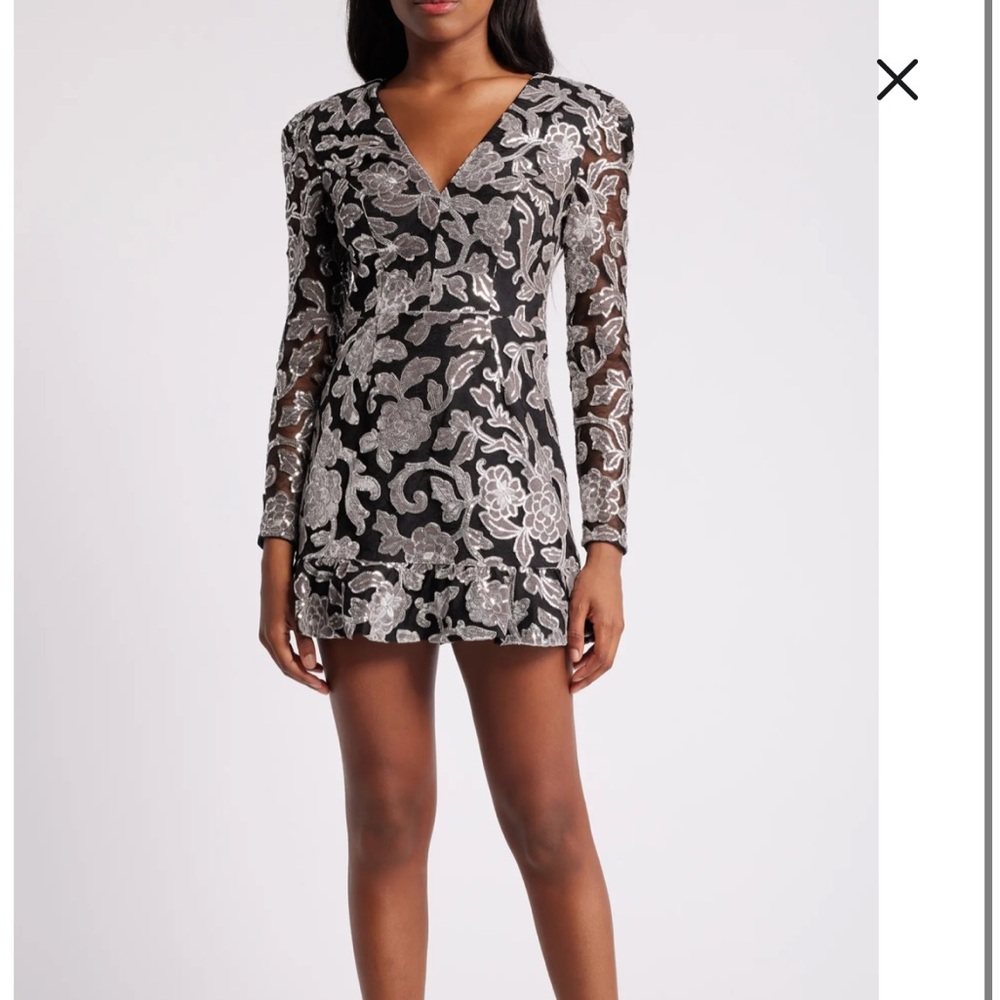 Kelsey Sequin Floral Dress